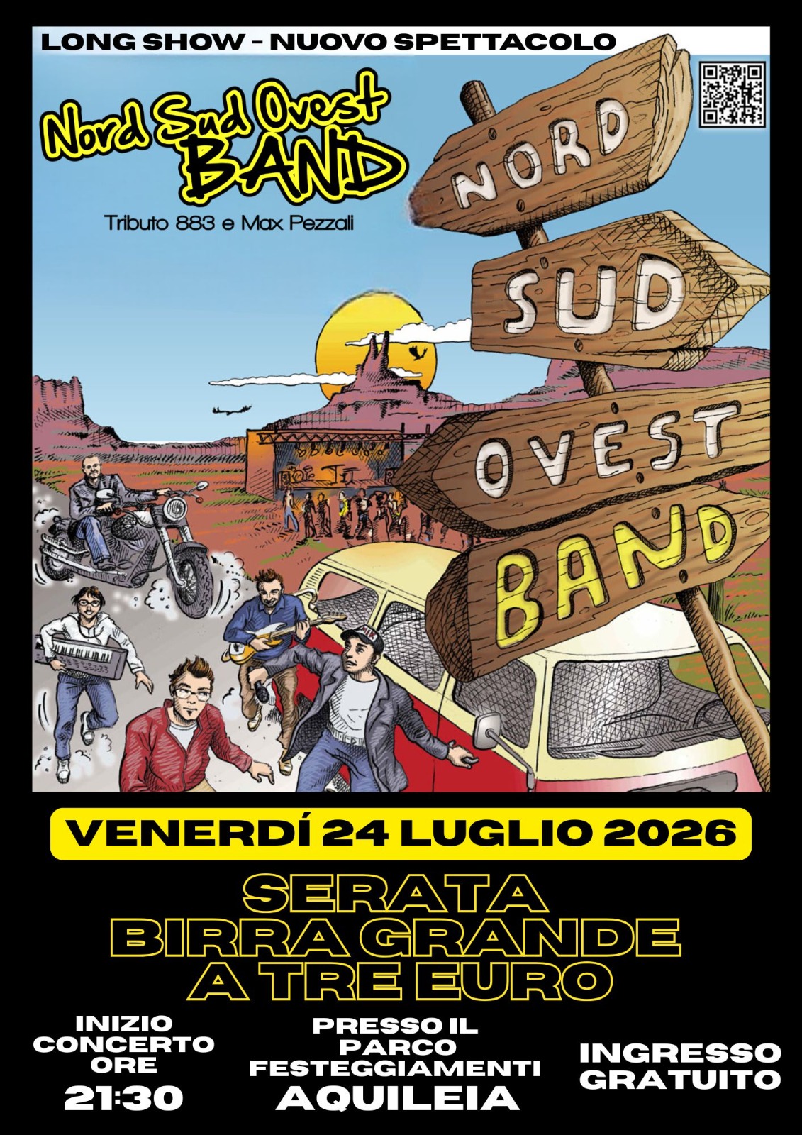 concerto NORD SUD OVEST EST Tributo 883 e Max Pezzali